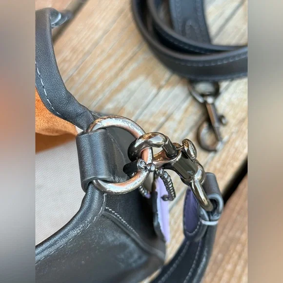 COACH Soft Tabby Bag, Leather & Pewter Hardware- Black 🖤 *Handpainted - Picture 14 of 17